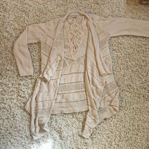 NEVER WORN Lace knit wrap flowy